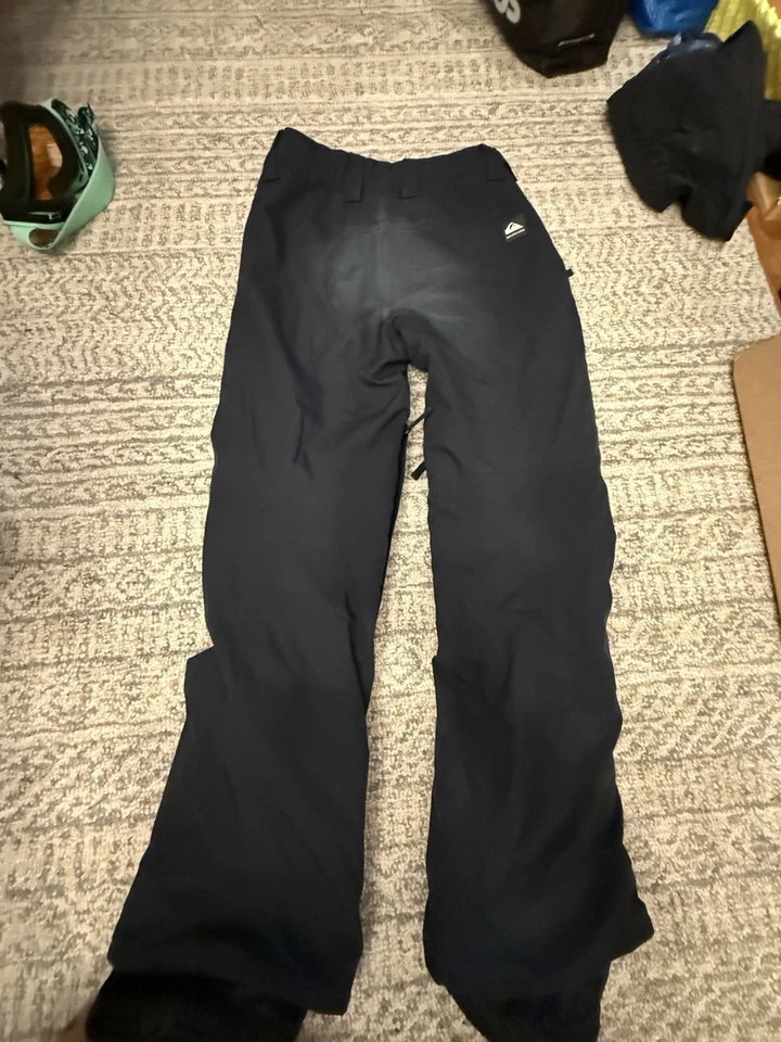 Quiksilver Pantalones de Nieve Juveniles 12 Medianos Negros Impermeables Dryflight Esquí Snowboard Foto 3 de 4