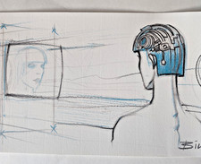 Rare French Comic Artist Enki Bilal 1988 Plate Signed Lithograph