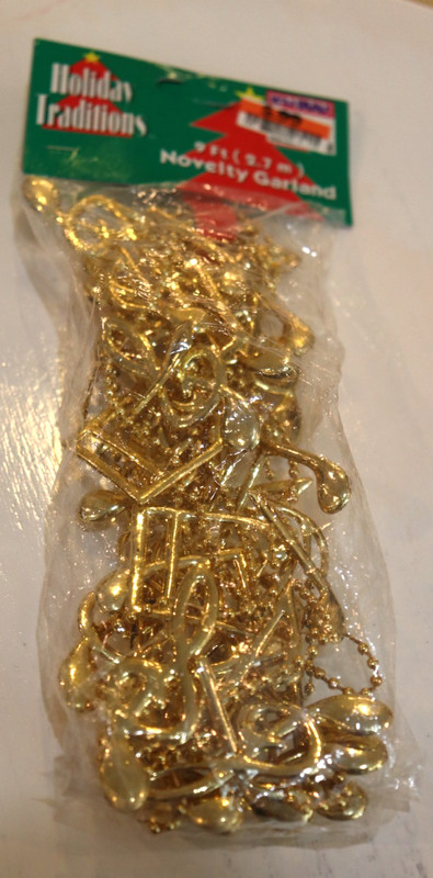 NWT Holiday Traditions Music Notes Garland 9 Feet Long