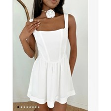 $188 Show Me Your Mumu - Nina Skort Dress White Size XS
