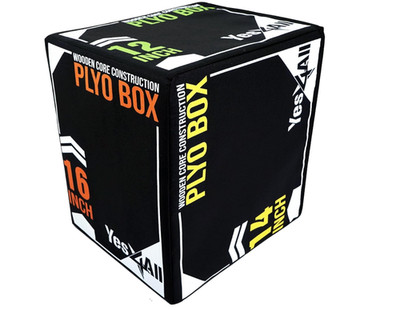 Yes4All 3-in-1 Soft Plyo Box 16'' x 14'' x 12'' Wooden Core Cushioned Box Multi-Use