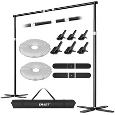 Pipe and Drape Backdrop Stand Kit 10x10ft, Heavy Duty Back Drop Adjustable St...