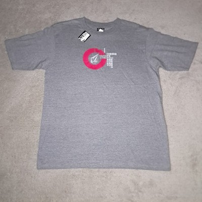 Vintage Y2K Volcom Stone Skateboard T-shirt Mens Large Gray Logo Spellout