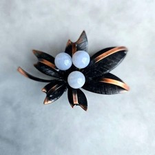 Japanese Kimono 2Way Obi Brooch Flower O3 Clasp Retro Silver