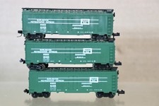 Minitrix n Spur Rake Of 3 Burlington Northern Brex Kühlcontainer Waggon Auf