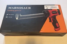MARSOSAUR Electric Caulking Gun Cordless Caulking Gun with LED Battery Powered
