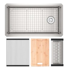 Rohl RUWUM3319WSSB Culinario 33" Undermount Single Basin Stainless Steel Kitchen