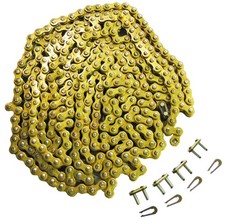  35 RLV Extreme Chain Gold on Gold 10 ft Roll  4 Master Links Go Kart Mini Bike