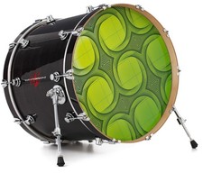 Vinyl Decal Skin for 20" Bass Kick Drum Head Offset Spiro