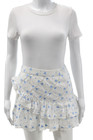 Love Shack Fancy Womens Mini Skirt Blue Floral Cotton Boho Pull On Size XS — photo 1