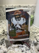 2025 Panini Prizm Chase Brown White Disco Prizm #130 Bengals NFL Football