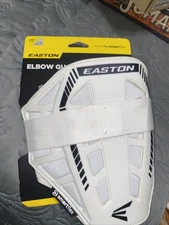 Easton Elbow Guard Baseball Batters Protection Adjustable Strap Adult l/xl White