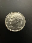 1990 D Roosevelt Dime Circulated, AU+, FREE SHIPPING
