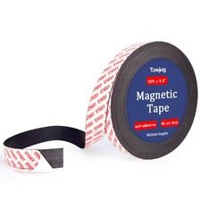 Towjug 20 Feet Magnetic Tape Roll with Self Adhesive 1/2 Inch x 20