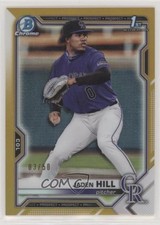 2021 Bowman Draft Chrome Gold Refractor 3/50 Jaden Hill #BDC-142 n1u