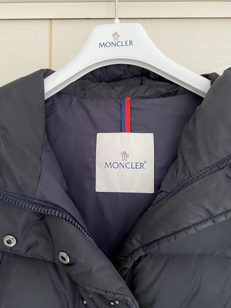 Moncler Piumino Borchie Cappuccio Navy Donna M Edizione Limitata Raro Modello Piumino Ja