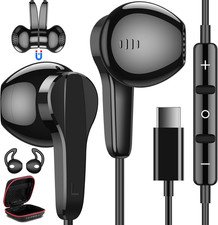 USB C Headphones for Samsung S25 Ultra S24 S23 Fe S22 , Type C Earphones with Mi