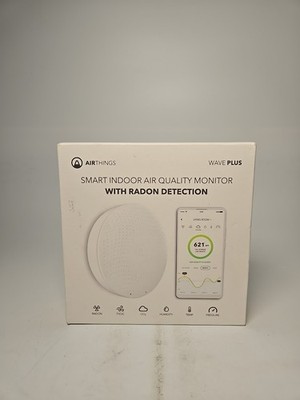 Airthings Wave Plus 2930 Smart Indoor Air Quality Monitor W/ Radon Detection