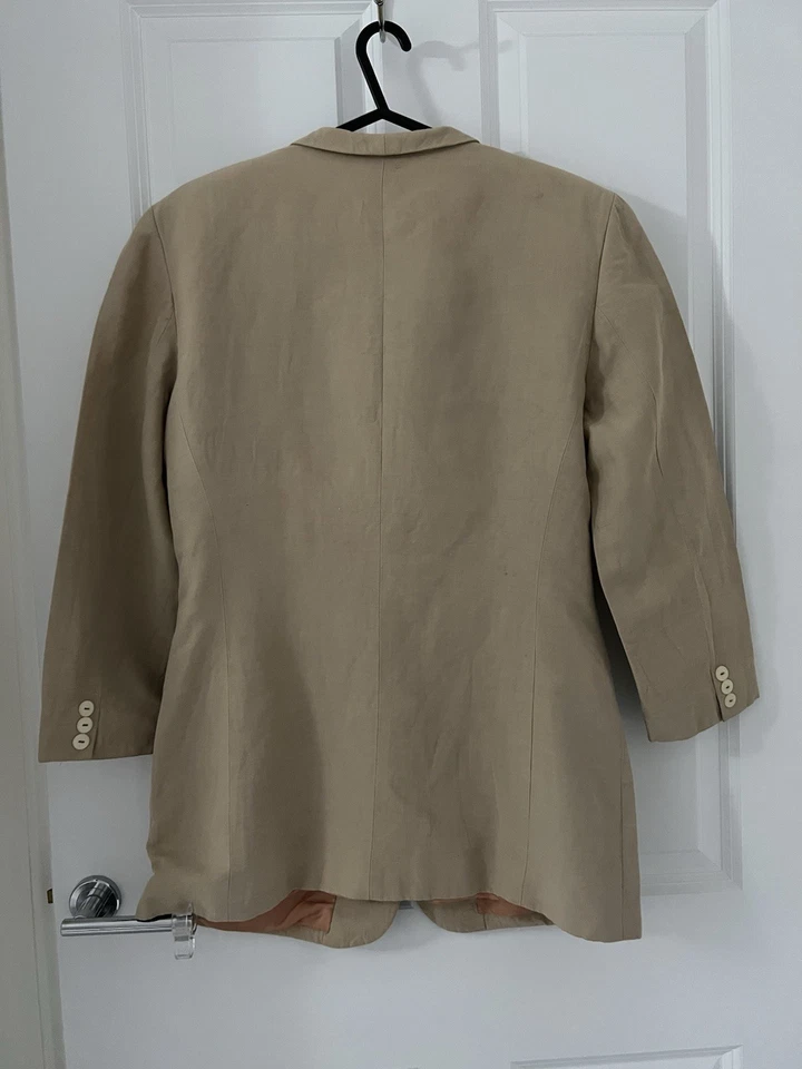 Liz Clairborne Collection Women's Blazer Beige/ Brown Made in Korea Size 8 - Image 2 of 4