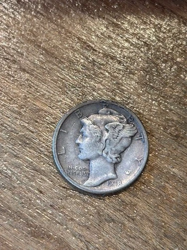 1938 Mercury Dime VF+