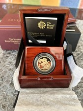 2015 Proof Gold Sovereign 5th Portrait - 1st Edition. Boxed. CofA
