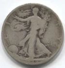 1929 - D- WALKING LIBERTY HALF DOLLAR-90 % SILVER- LOT # 248 -LOW MINTAGE