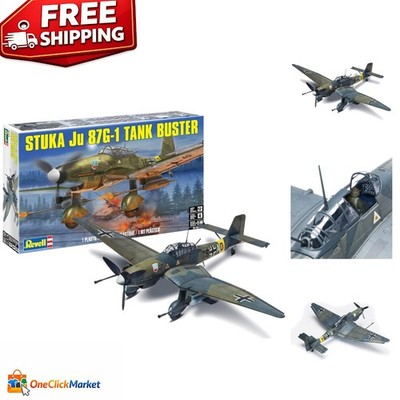 1:48 Scale Stuka Ju 87G-1 WWII Dive Bomber Model Kit - Special 54-Piece Set