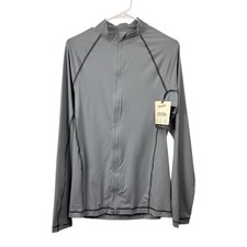 NWT Duluth Trading Co. Men Size Small Slim Fit Gray Suit Up Full Zip Rashguard