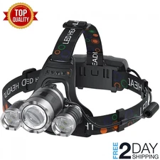 LED Lampara De Cabeza Recargable Luz De La Cabeza Linterna Para Pescar Camping