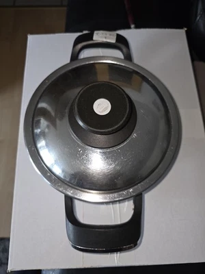 AMC  Topf, Kochtopf mit Deckel  1,1 L 16cm Durchmesser Gebrauchte! - Bild 1 von 4