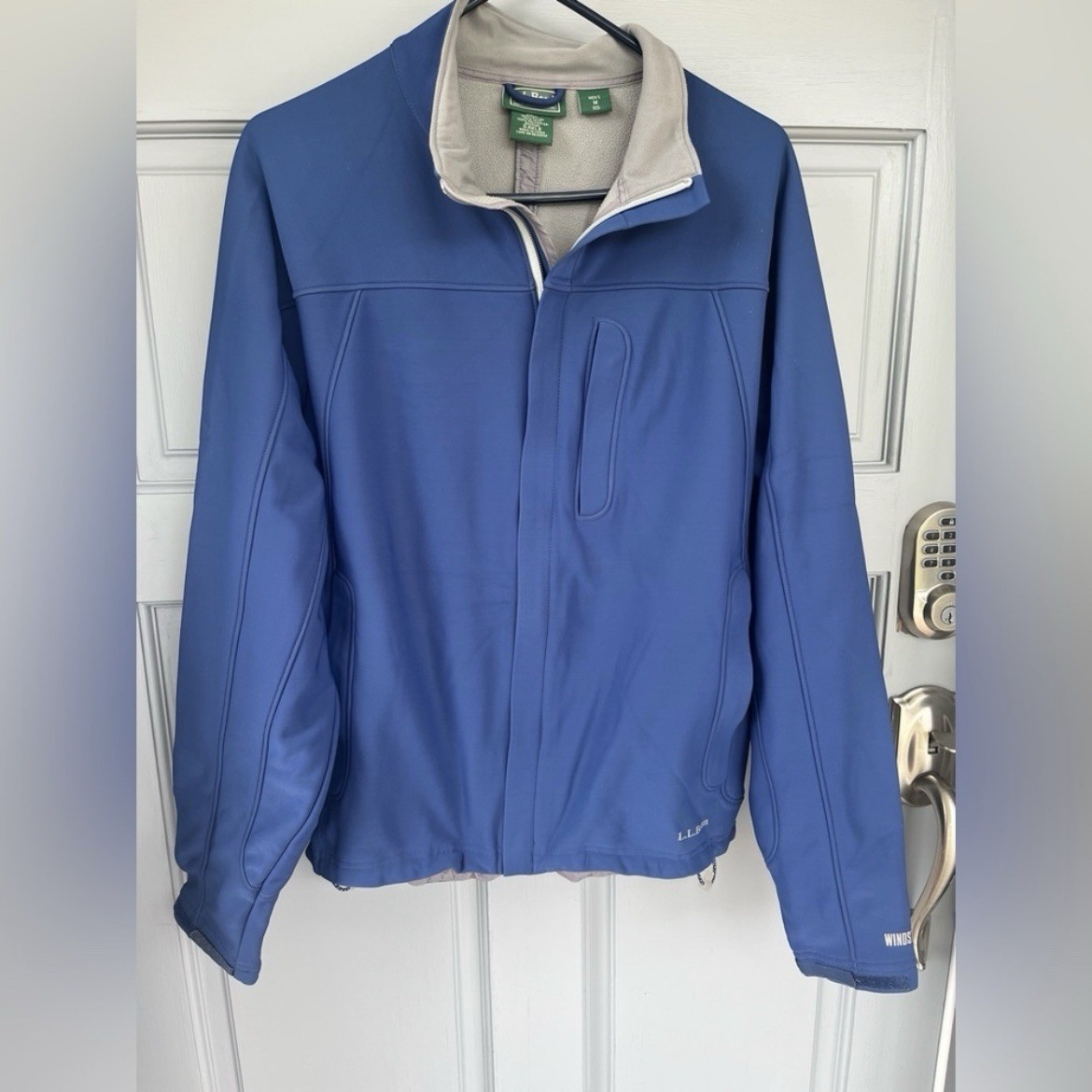 LL Bean Windproof Softshell Jacket Carbon Navy Fu… - image 2