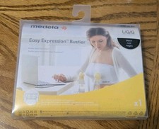 Medela Easy Expression Bustier Hands Free Pumping Bra Black Large Zippered