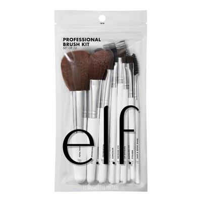 e.l.f. Professional Set of 12 Makeup Brushes, Pro-Worthy Makeup Brushes For A...