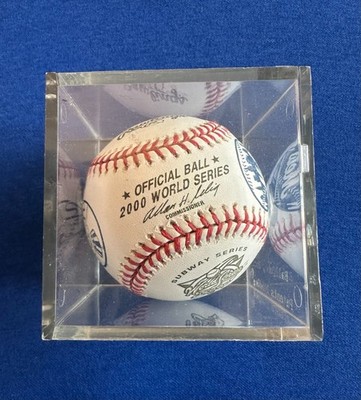 2000 World Series Official Baseball Subway Series Yankees Vs. Mets with Case