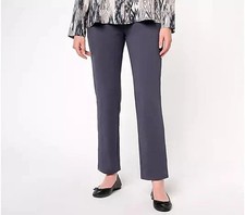Susan Graver Weekend Premium Stretch Slim Leg Pant Mine Grey XL A454585