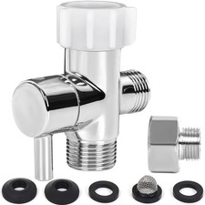 Bidet T Adapter3 Way T Valve Adapter for Bidet 7/8'' X 7/8'' X 1/2'' Toilet S...