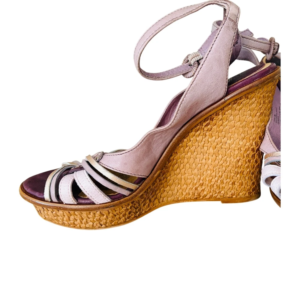 The FRYE Company Sandalias al Tobillo Tejidas en Jade Tacones Zapatos TALLA 8M Foto 3 de 4