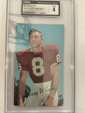 Error 1970 TOPPS FOOTBALL SUPER LARRY WILSON CARDINALS #9 Blank Back CGC 4🏉♨️g