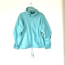 ADIDAS W.N.D HOODED RAIN JACKET BLUE SPIRIT WINDBREAKER OVERSIZED S 100