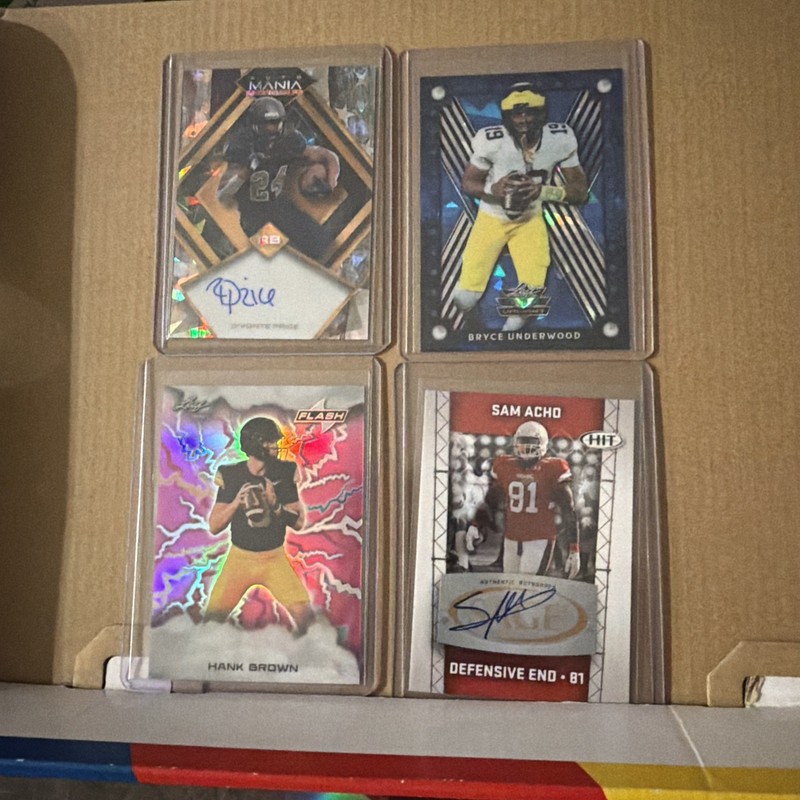 College Football Card Lot 2 Autos, Hank Brown 1/1, Bryce Underwood 1/1