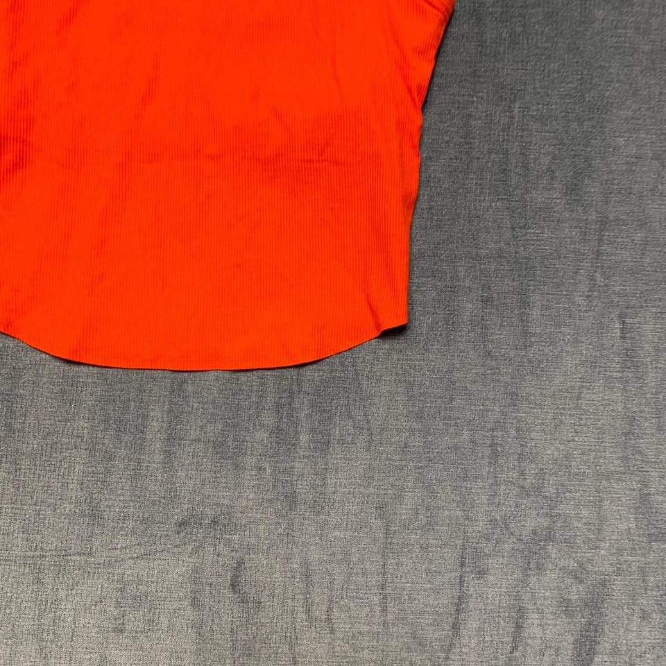 Regata feminina Victoria's Secret rosa M laranja com nervuras gola redonda corrida costas ioga - Imagem 2 de 4