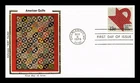 US COVER QUILTS FOLK ART SERIES FIRST DAY ISSUE COLORANO SILK CACHET