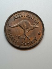 Australian 1948p HALF PENNY unc