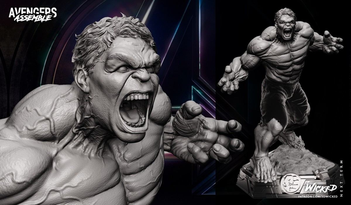 INCREDIBLE HULK RED HULK Statue Marvel Avengers Resin Model
