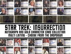 Star Trek: Insurrection Autograph & Gold Character Trading Cards - Multi Listing