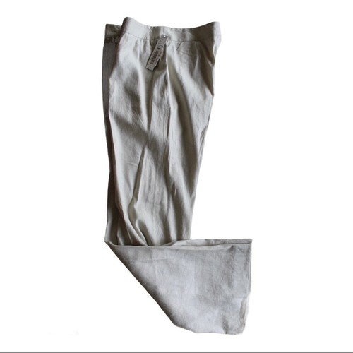 Antonio Melani Beige Linen Pants Trousers Size 6