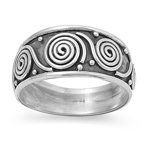 Bali Ring Sterling Silver 925 Hand Made Maze Black Antique Sz 5 6 7 8 9 10 11 12 - Picture 1 of 1