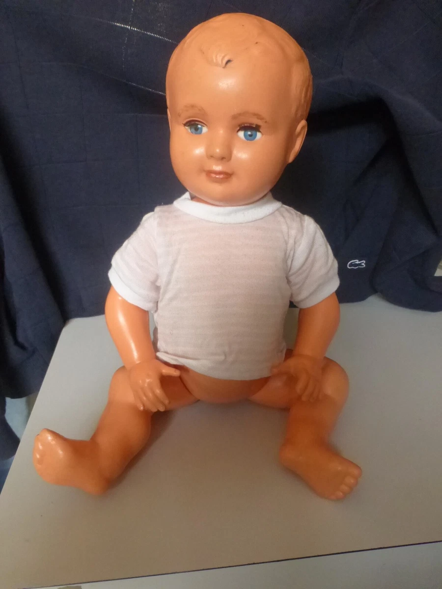 ANCIEN POUPON BAIGNEUR celluloid petit colin tête d'aigle 20cm EUR 24