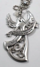 Z2 Mia Never Drive faster than your GUARDIAN ANGEL can fly CAR CHARM ornament