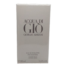 Giorgio Armani Acqua Di Gio for Men Homme Eau De Toilette 3.4 oz 100 ml Sealed